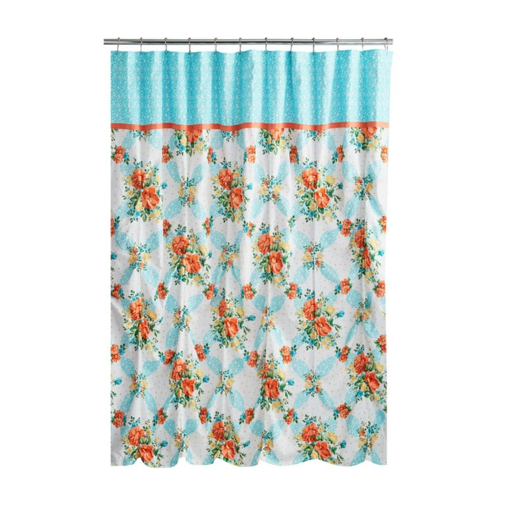 ๐บ New The Pioneer Woman Vintage Floral Cloth Shower Curtain - Picture 6 of 9